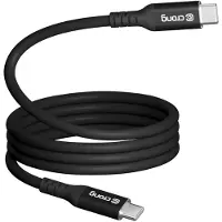 Crong Soft Link - 100W PD 5A USB-C - USB-C -kaapeli 200cm (musta)