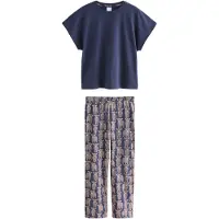 Next Pyjama beige / laivastonsininen