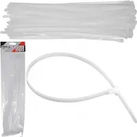Hobby Hall Valkoiset muoviset kaapelikiinnityslistat 7,6x350mm, 50 kpl.