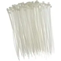 Hobby Hall Valkoiset nippusiteet 4,8x400mm, 100 kpl.