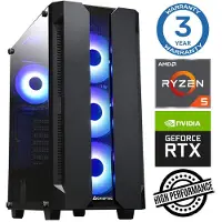 INTOP Tietokone Ryzen 5 5500 16GB 250SSD M.2 NVME RTX3050 6GB no-OS
