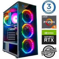 INTOP Tietokone Ryzen 5 9600X 32GB DDR5 1TB SSD M.2 NVME RTX3050 6GB no-OS
