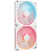 Corsair iCUE LINK LX140-R, 140 mm, PWM, Magneettikupulaakeri, RGB -tuuletinsarja, 2 kpl, valkoinen
