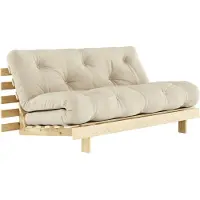 Karup Roots-futonsohva beige/mänty l 160 cm