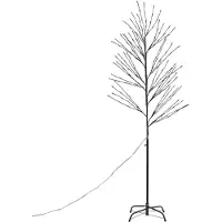 QAZQA Joulukuusi musta 200 cm sis. LED IP44 - Vixen