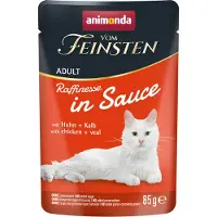 Animonda Vom Feinsten 24x85g Adult Raffinesse kastikkeessa kana & vasikka