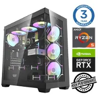 INTOP Tietokone Ryzen 5 7500F 64GB DDR5 1TB SSD M.2 NVME RTX5070Ti 16GB no-OS