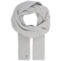 Calvin Klein Ck Metal Wool Rib Scarf - Grey - ONE SIZE