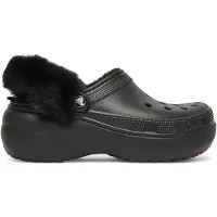 Crocs Classic Platform Lined Fuzz Strap Klompit
