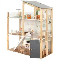 Woomax 3 Floors Wooden House Nukke