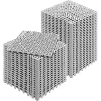 Vevor Modulaarinen lukittuva tyyny, 50 kpl 30 x 30 cm liitosviemärimatot, pehmeät PVC-lukitut viemärilattialaatat, liukumattomat viemärireiät vessaan, kylpyhuoneeseen, keittiöön, uima-altaalle, märkäa