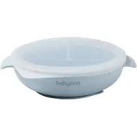 Virgel BABY ONO 1661/01 SILICONE TALEZER WITH SUCTION CUP AND LID BLUE
