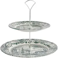 Spode Heritage Green italialainen kakkuvati Vihreä, 2 kerrosta