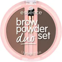 Essence - Poudre Sourcils Kulmakynä Duo Set - 02 Keskiväri