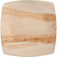 Papstar Palmunlehti kertakäyttölautaset elegantit vahvat eco 26x26cm, 25kpl., Palmių lapų vienkartinės lėkštės, elegantiškos, tvirtos, ekologiškos, 26x26 cm, 25 vnt.