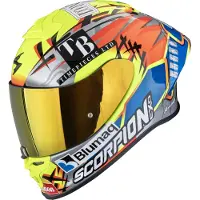 Scorpion EXO-R1 Evo II Air Aron Misano Integraalikypärät Hopea/ininen/Keltainen unisex, size S