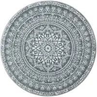 Hobby Hall Pyöreä boho-tyylinen matto, 160 cm, tummanharmaa