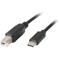 Lanberg USB-C -> USB-B 2.0 Kaapeli Musta (3 Meter)