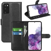 Mtp Products Samsung Galaxy S20 5G Lompakkokotelo Jalustalla - Musta
