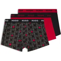 HUGO Design 10267989 Trunk Red Boxerit 3 Yksiköt