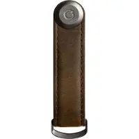OrbitKey Crazy Horse Leather Key Organiser -avainlenkki, tummanruskea