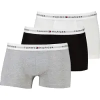 Tommy Hilfiger Underwear Bokserishortsit 'Essential' meleerattu harmaa / musta / valkoinen
