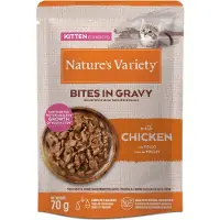 Nature’s Variety 28x70g Kana Nature's Variety Kitten Bites in Sauce märkäruokaa kissalle 28x70g Chicken Nature's Variety Kitten Bites in Sauce märkäruokaa kissalle