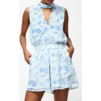 French Connection Serenity Hallie Crinkle Skort - Blue - XS