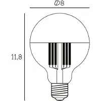Design By Us LED-lamppu G80, pääpeili, kulta, E27, 3,6 W, 2 700 K , E27 3,6 W LED, himmennettävä, Lasi