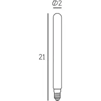 Design By Us LED-lamppu Tube 210, himmeä E14 4,65 W 2 700 K himmennettävä , E14 4,65 W LED, himmennettävä, Lasi