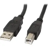 Lanberg USB-A -> USB-B 2.0 Kaapeli Musta (1 Metriä)