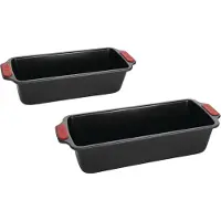 Woll - Bake It Leipävuoka 3 L 2 kpl Musta/Punainen