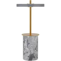 UMAGE Design-pöytävalaisin Asteria MOVE MINI, himmennettävä, Messinki/kulta, Olohuone/ruokailutila, Kivi, Design