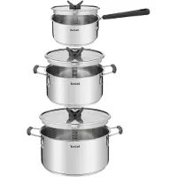 Tefal - Opti'Space Kattilasarja 6 osaa Harmaa