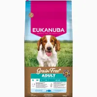 Eukanuba 2x12kg Grain Free Adult Small & Medium merikala koiranruoka