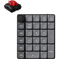 Keychron K0 Max, langaton mekaaninen numeronäppäimistö, Milk POM Red, musta/harmaa