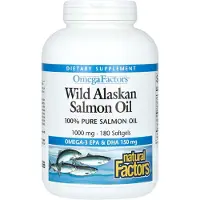 Natural Factors , Omega tekijät, Valtameren silliöljy, 1 000 mg, 180 pehmittimiä