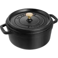 Staub La Cocotte pyöreä pata valurauta 8,4 L Musta