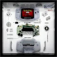Usorteret Retro Art Nintendo Gameboy Advance -konsolin näyttö - Glacier