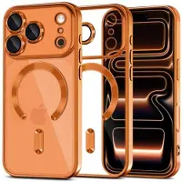 Tech-Protect iPhone 17 Pro MagFlex -kotelo - MagSafe-yhteensopiva - Kirkas / Kosminen oranssi