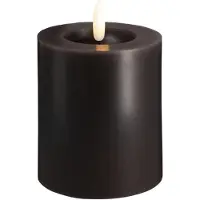 Moods & More LED pillar candle - Melted Charcoal 74x100 mm