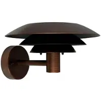 Dyberg Larsen Dl25 Outdoor Wall Lamp Antique Brushed Copper Look - Brown - 9X25X25