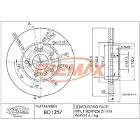 FREMAX Jarrulevy (1kpl) BD-1257