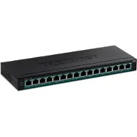 Trendnet TPE-TG160H, Hallitsematon, Gigabit Ethernet (10/100/1000), Täysin kaksipuolinen, Power over Ethernet -tuki, Telineasennus, 1U