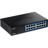 Trendnet TEG-S17D, Gigabit Ethernet (10/100/1000), Täysin kaksipuolinen, Telineasennus