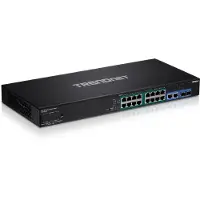 Trendnet TPE-3018LS, Hallittu, Gigabit Ethernet (10/100/1000), Täysin kaksipuolinen, Power over Ethernet -tuki, Telineasennus, 1U