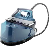 Rowenta Compact Steam Pro DG7623 -höyrysilityskeskus, 2200 W, 6,3 bar, 1,1 l, musta/sininen