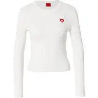 HUGO for woman. 50554317 Sarpha T-shirt white (M), Casual, Cotton, Long sleeve
