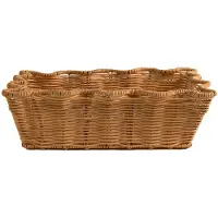 Pick a Poppy Scallop Rattan kori Natural, 20x30 cm