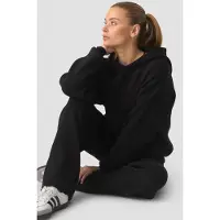 ICANIWILL Soft Knit Oversized Hoodie Black